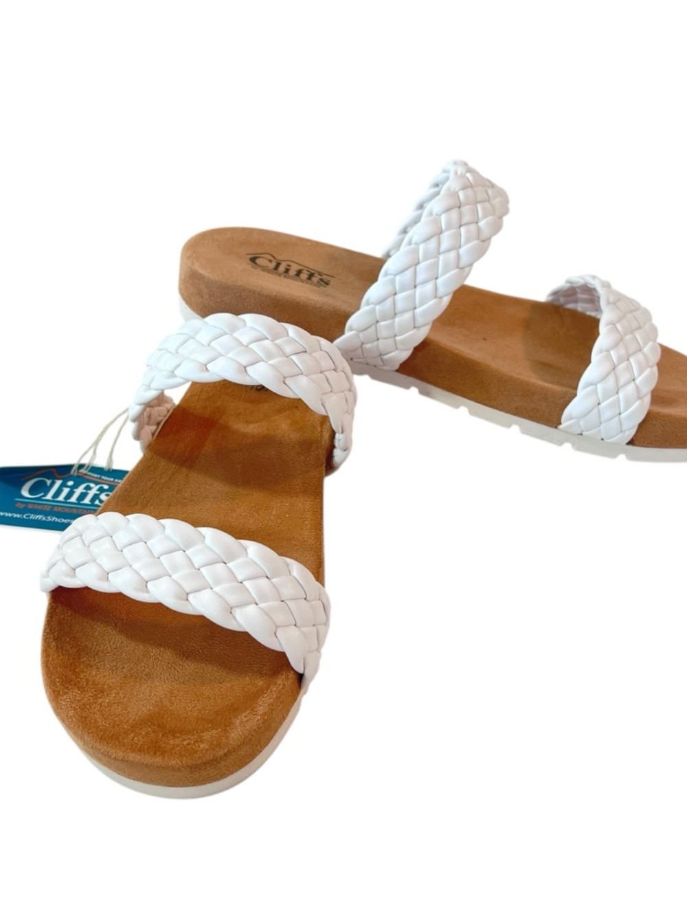Cliffs by White Mountain Truly Sandals Womens Size 7.5 New White